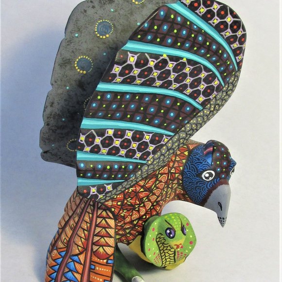 Eagle and Cobra Alebrije Hand Painted and Carved in Oaxaca, Mexico - Picture 5 of 13